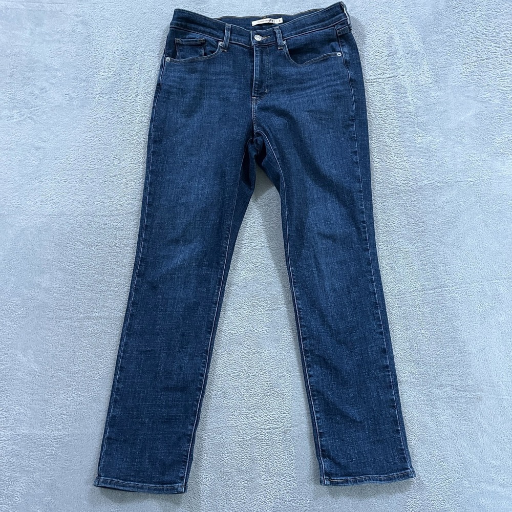Levi's Classic Straight 16 Women's Denim Blue Jeans Stretch Mid Rise Cowgirl Y2K